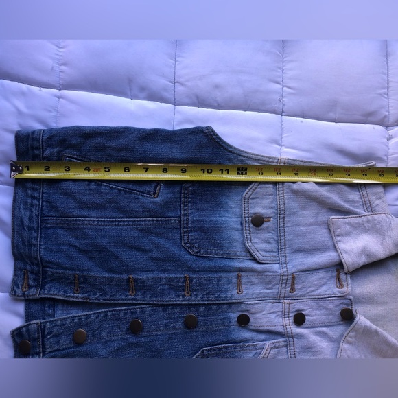 Forever 21 Two Tone Washed Denim Vest Retro Vintage - Picture 9 of 10